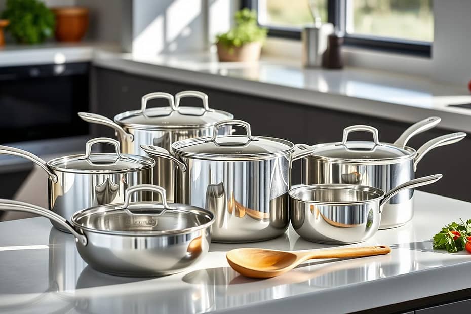 T-fal Platinum Stainless Steel with Nonstick Cookware Set 12 Piece Induction Ove